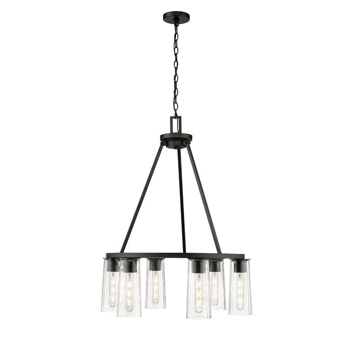 Z-Lite Titus Chandelier Matte Black 6 Light 826-6MB | theLightShop