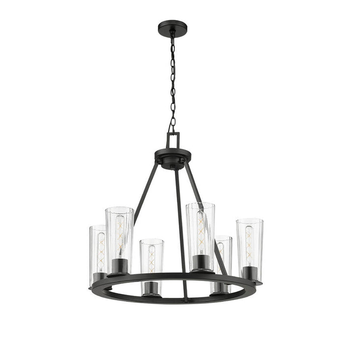 Z-Lite Titus Chandelier Matte Black 6 Light 826-6MB | theLightShop