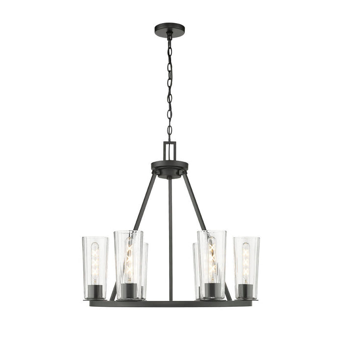Z-Lite Titus Chandelier Matte Black 6 Light 826-6MB | theLightShop
