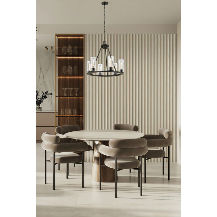 Z-Lite Titus Chandelier Matte Black 6 Light 826-6MB | theLightShop
