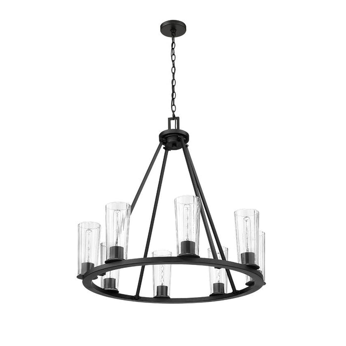 Z-Lite Titus Chandelier Matte Black 8 Light 826-8MB | theLightShop