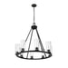 Z-Lite Titus Chandelier Matte Black 8 Light 826-8MB | theLightShop