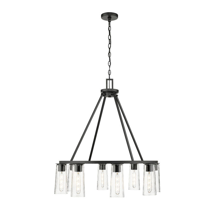 Z-Lite Titus Chandelier Matte Black 8 Light 826-8MB | theLightShop