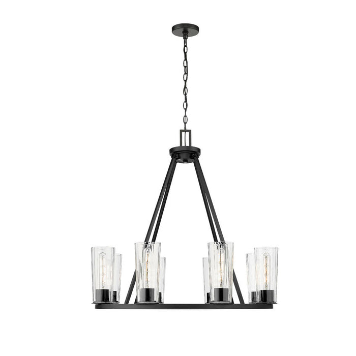 Z-Lite Titus Chandelier Matte Black 8 Light 826-8MB | theLightShop