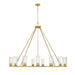Z-Lite Titus Chandelier Modern Gold 15 Light 826-15MGLD | theLightShop