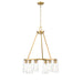 Z-Lite Titus Chandelier Modern Gold 6 Light 826-6MGLD | theLightShop
