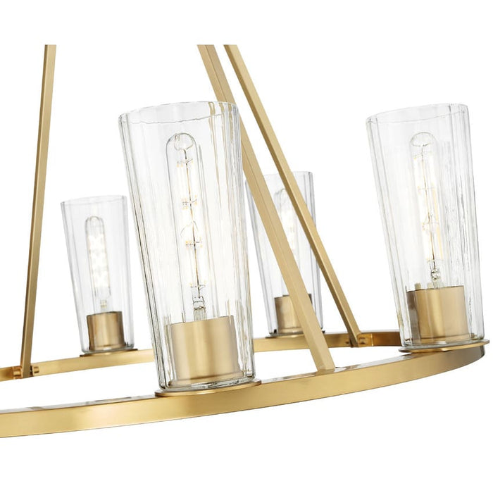 Z-Lite Titus Chandelier Modern Gold 8 Light 826-8MGLD | theLightShop