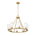 Z-Lite Titus Chandelier Modern Gold 8 Light 826-8MGLD | theLightShop