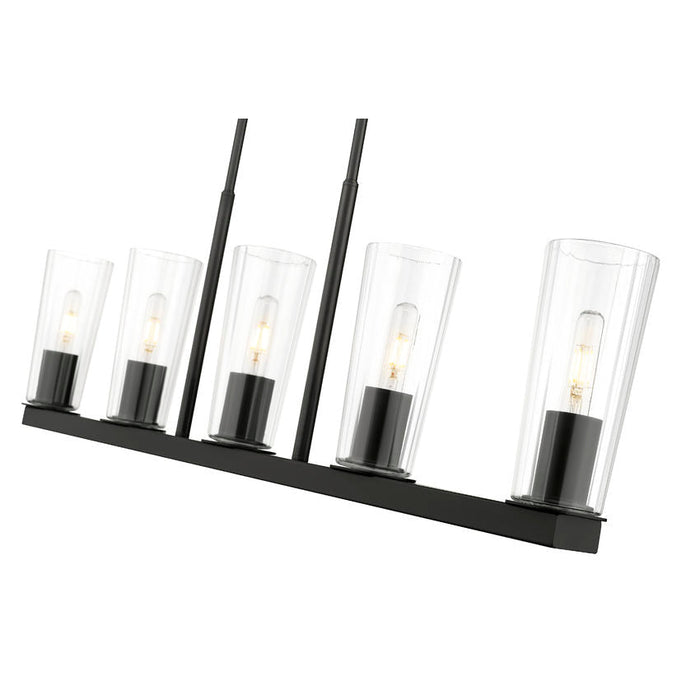 Z-Lite Titus Linear Pendant Matte Black 5 Light 826-5L-MB | theLightShop