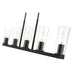 Z-Lite Titus Linear Pendant Matte Black 5 Light 826-5L-MB | theLightShop