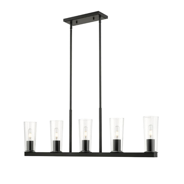 Z-Lite Titus Linear Pendant Matte Black 5 Light 826-5L-MB | theLightShop