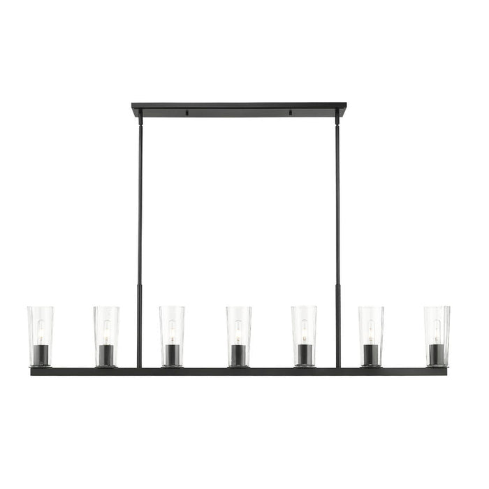 Z-Lite Titus Linear Pendant Matte Black 7 Light 826-7L-MB | theLightShop