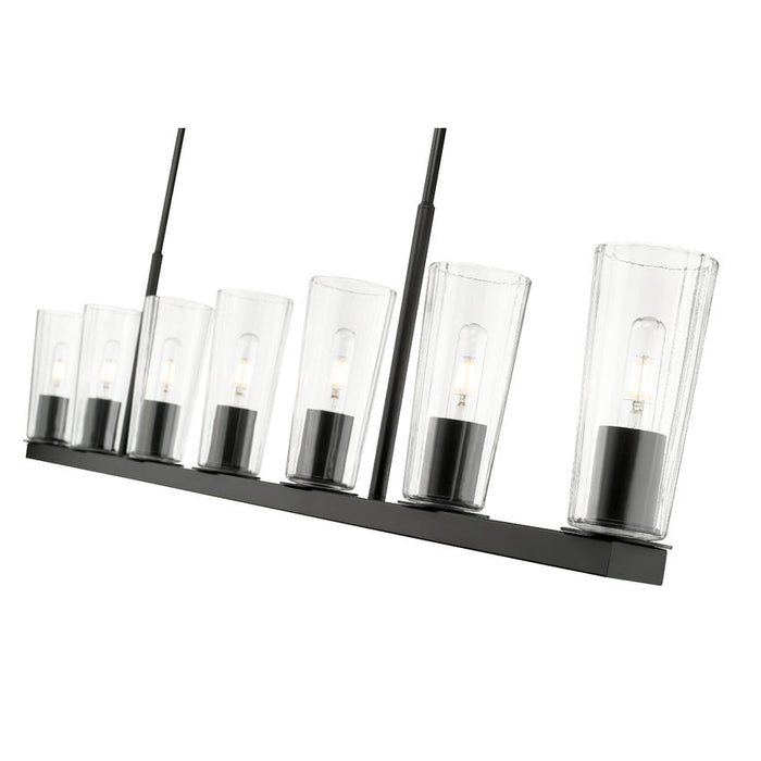Z-Lite Titus Linear Pendant Matte Black 7 Light 826-7L-MB | theLightShop