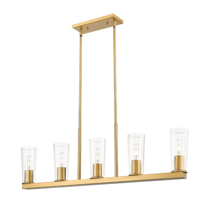 Z-Lite Titus Linear Pendant Modern Gold 5 Light 826-5L-MGLD | theLightShop