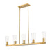 Z-Lite Titus Linear Pendant Modern Gold 5 Light 826-5L-MGLD | theLightShop
