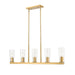 Z-Lite Titus Linear Pendant Modern Gold 5 Light 826-5L-MGLD | theLightShop