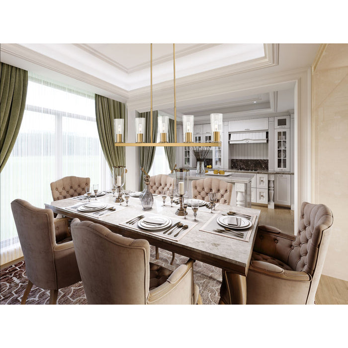 Z-Lite Titus Linear Pendant Modern Gold 5 Light 826-5L-MGLD | theLightShop