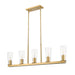 Z-Lite Titus Linear Pendant Modern Gold 5 Light 826-5L-MGLD | theLightShop