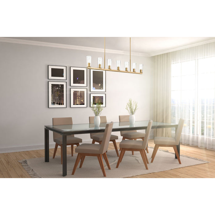 Z-Lite Titus Linear Pendant Modern Gold 7 Light 826-7L-MGLD | theLightShop