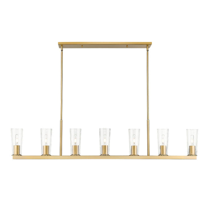 Z-Lite Titus Linear Pendant Modern Gold 7 Light 826-7L-MGLD | theLightShop