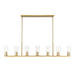Z-Lite Titus Linear Pendant Modern Gold 7 Light 826-7L-MGLD | theLightShop
