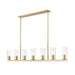 Z-Lite Titus Linear Pendant Modern Gold 7 Light 826-7L-MGLD | theLightShop