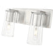 Z-Lite Titus Vanity Brushed Nickel 2 Light 826-2V-BN | theLightShop