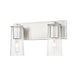 Z-Lite Titus Vanity Brushed Nickel 2 Light 826-2V-BN | theLightShop