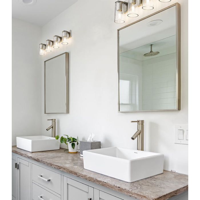 Z-Lite Titus Vanity Brushed Nickel 4 Light 826-4V-BN | theLightShop