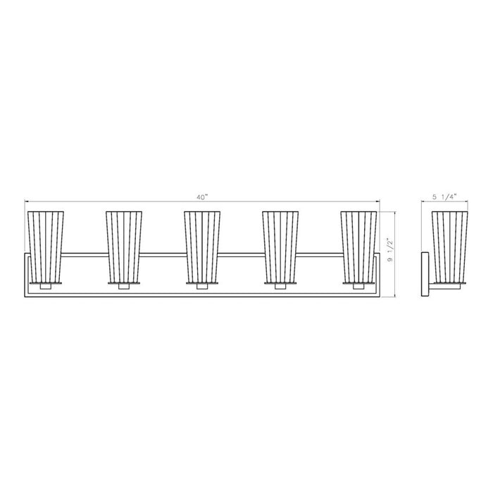 Z-Lite Titus Vanity Chrome 5 Light 826-5V-CH | theLightShop
