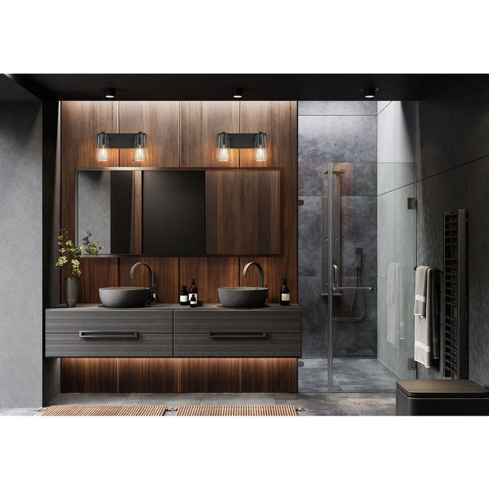 Z-Lite Titus Vanity Matte Black 2 Light 826-2V-MB | theLightShop
