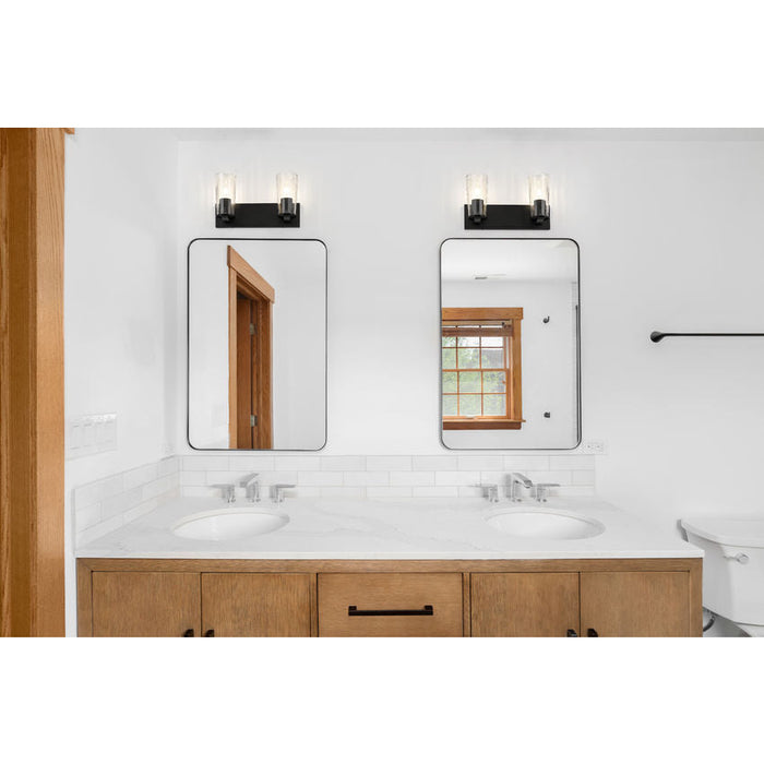 Z-Lite Titus Vanity Matte Black 2 Light 826-2V-MB | theLightShop