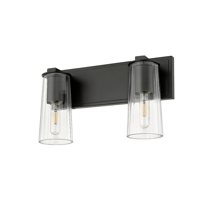 Z-Lite Titus Vanity Matte Black 2 Light 826-2V-MB | theLightShop