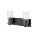 Z-Lite Titus Vanity Matte Black 2 Light 826-2V-MB | theLightShop
