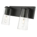 Z-Lite Titus Vanity Matte Black 2 Light 826-2V-MB | theLightShop
