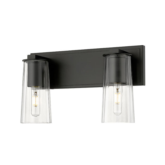 Z-Lite Titus Vanity Matte Black 2 Light 826-2V-MB | theLightShop