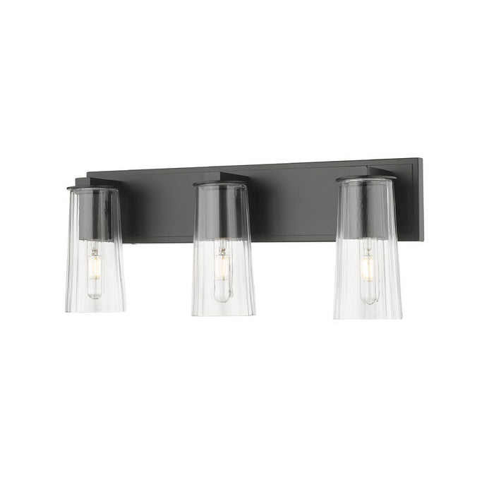 Z-Lite Titus Vanity Matte Black 3 Light 826-3V-MB | theLightShop