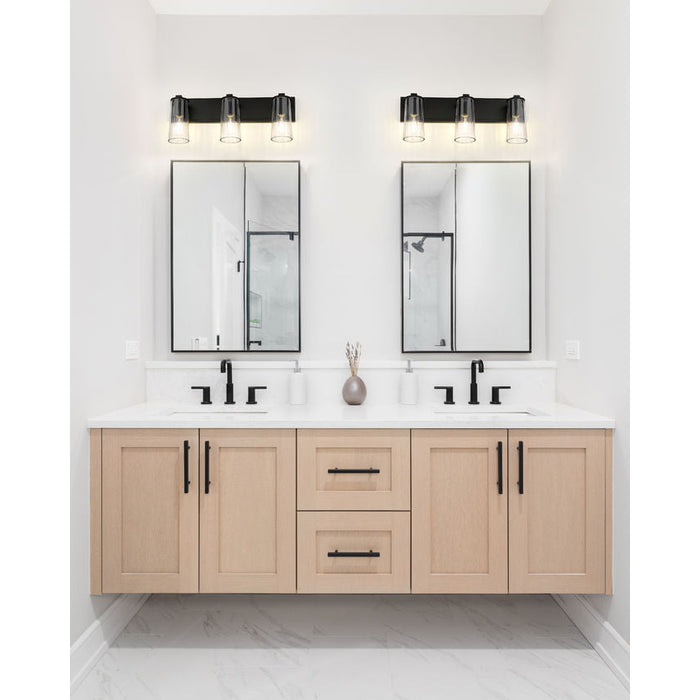 Z-Lite Titus Vanity Matte Black 3 Light 826-3V-MB | theLightShop