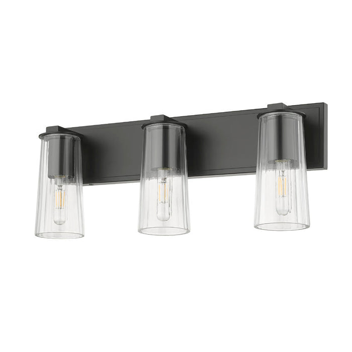 Z-Lite Titus Vanity Matte Black 3 Light 826-3V-MB | theLightShop