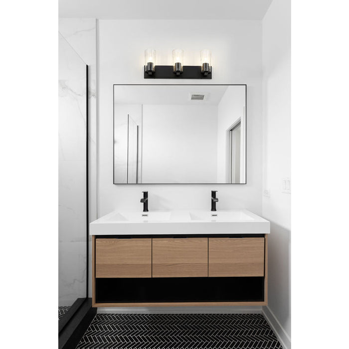 Z-Lite Titus Vanity Matte Black 3 Light 826-3V-MB | theLightShop