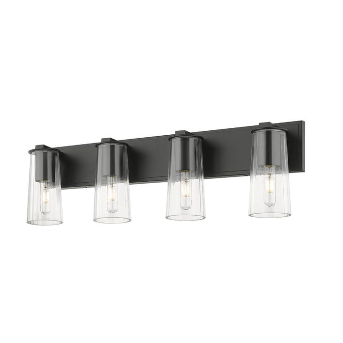 Z-Lite Titus Vanity Matte Black 4 Light 826-4V-MB | theLightShop