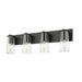 Z-Lite Titus Vanity Matte Black 4 Light 826-4V-MB | theLightShop