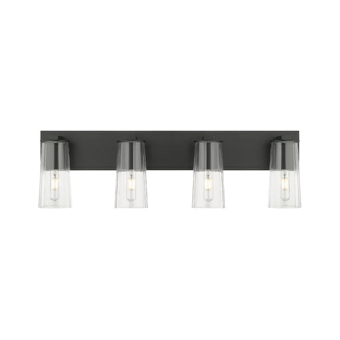 Z-Lite Titus Vanity Matte Black 4 Light 826-4V-MB | theLightShop