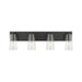 Z-Lite Titus Vanity Matte Black 4 Light 826-4V-MB | theLightShop