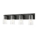 Z-Lite Titus Vanity Matte Black 4 Light 826-4V-MB | theLightShop