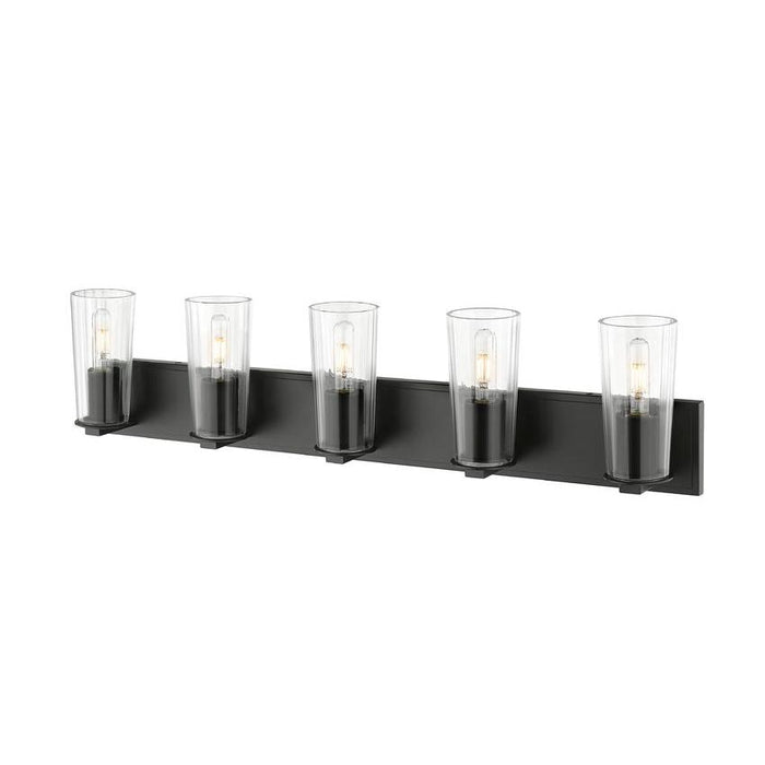 Z-Lite Titus Vanity Matte Black 5 Light 826-5V-MB | theLightShop