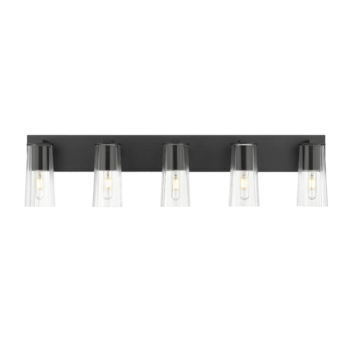 Z-Lite Titus Vanity Matte Black 5 Light 826-5V-MB | theLightShop