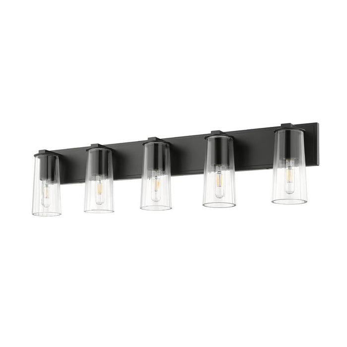 Z-Lite Titus Vanity Matte Black 5 Light 826-5V-MB | theLightShop
