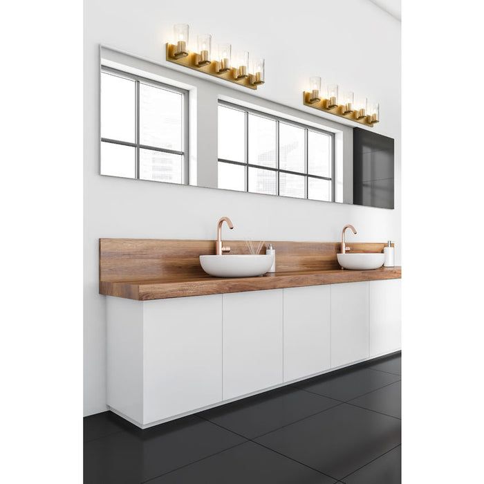 Z-Lite Titus Vanity Modern Gold 5 Light 826-5V-MGLD | theLightShop