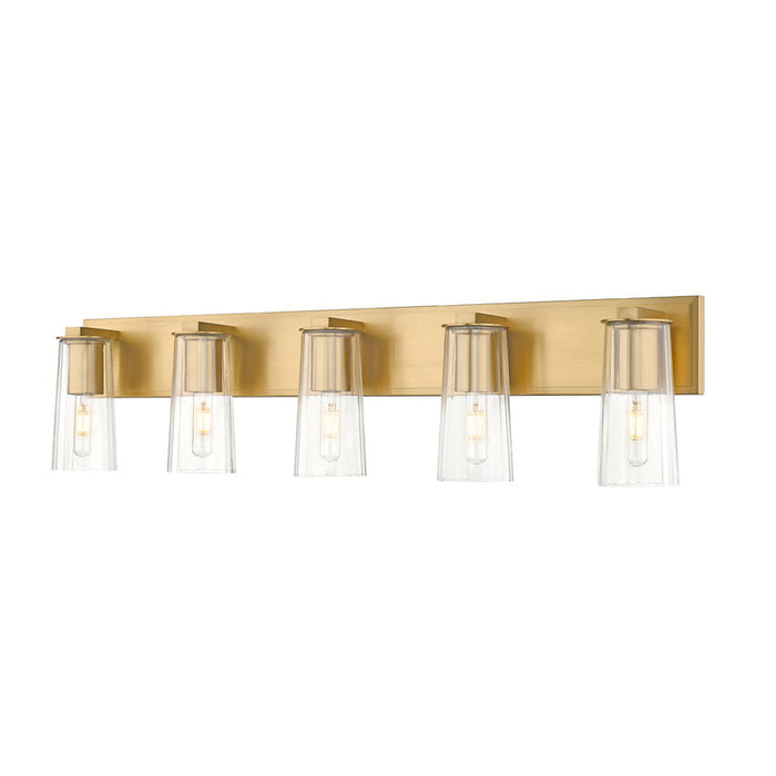 Z-Lite Titus Vanity Modern Gold 5 Light 826-5V-MGLD | theLightShop